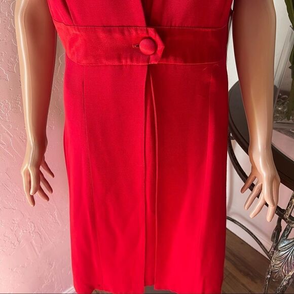 NWT Danny & Nicole 80’s Vintage Red Dress Size 14 - Picture 7 of 9
